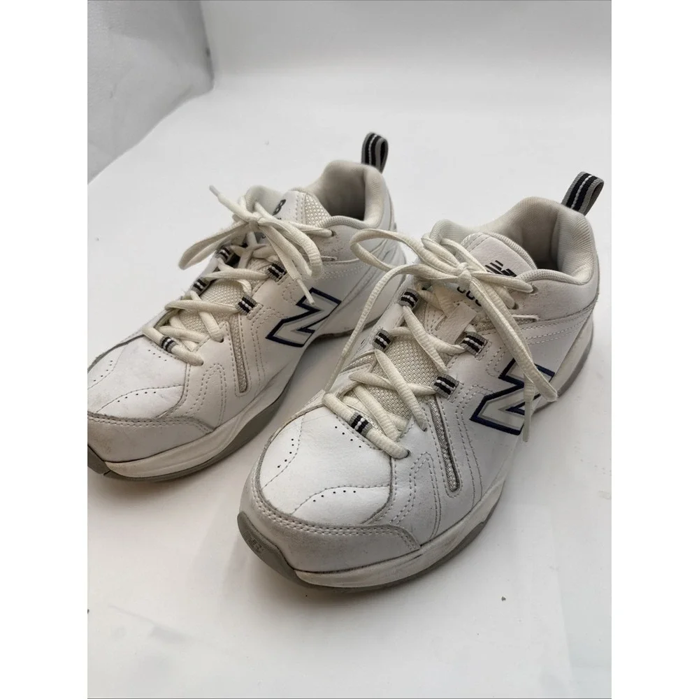 SNEAKER‎ RUNNING New Balance 608 V4 Womens Size 8 White Blue Athletic SHOES